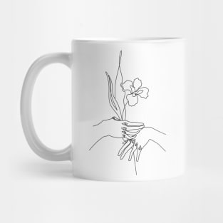 Hands with flower Mug